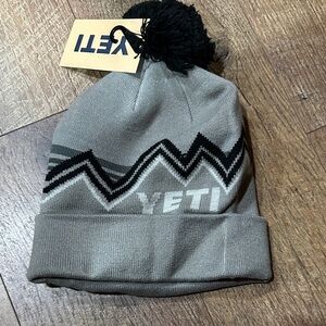 Yeti Gray and Black Knit Beanie